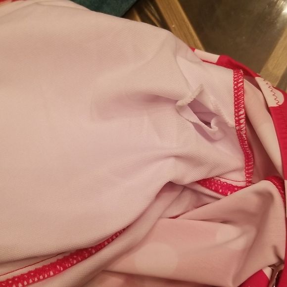 YONIQUE Womens Red & White Polka Dot Convertible Pin Up Swimsuit NWT Plus Sz. 22 - Picture 7 of 10